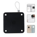 Punch-Free Automatic Door Closer - matte black adhesive unit
